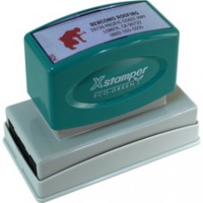 Xstamper Two-Color Custom Stamp - Custom Message Stamp - 0.88