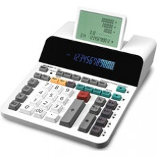 Sharp EL-1901 12 Digit Paperless Printing Calculator - Environmentally Friendly, 4-Key Memory - 5 Line(s) - 12 Digits - LCD - AC Supply/Power Adapter Powered - White - 1 Each