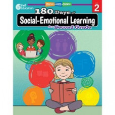 Shell Education 180 Days of Social-Emotional Learning for Second Grade Printed Book by Kris Hinrichsen - Book - Grade 2 - English