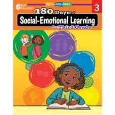 Shell Education 180 Days of Social-Emotional Learning for Third Grade Printed Book by Kristin Kemp - Book - Grade 3 - English