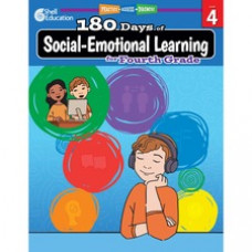 Shell Education 180 Days of Social-Emotional Learning for Fourth Grade Printed Book by Kristin Kemp - Book - Grade 4 - English