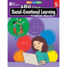 Shell Education 180 Days of Social-Emotional Learning for Fifth Grade Printed Book by Kayse Hinrichsen - Book - Grade 5 - English