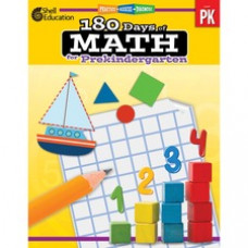 Shell Education 180 Days of Math for Prekindergarten Printed Book - Book - Grade Pre-K - English