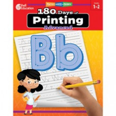 Shell Education 180 Days of Printing: Advanced Printed Book - Book - Grade 1-2 - English