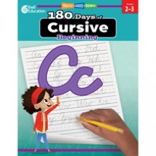 Shell Education 180 Days of Cursive: Beginning Printed Book - Book - Grade 2-3 - English
