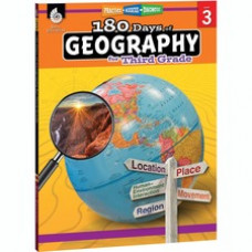Shell Education 180 Days of Geography Resource Printed Book - Book - Grade 3