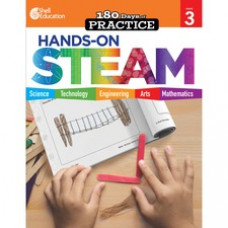 Shell Education 180 Days: Hands-On STEAM: Grade 3 Printed Book - Book - Grade 3 - English