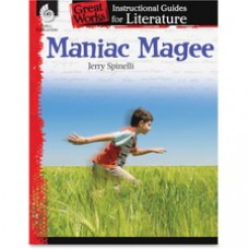 Shell Education Grade 4-8 Maniac Magee Instructional Guide Printed Book by Jerry Spinelli - Book