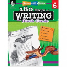Shell Education 6th Grade 180 Days of Writing Book Printed Book - Book