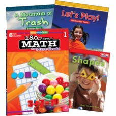 Shell Education Learn-At-Home Grade Level Math Bundle Printed Book by Jodene Smith - Book - Grade 1