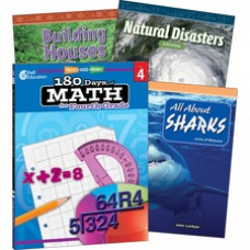 Shell Education Learn-At-Home Grade Level Math Bundle Printed Book - Book - Grade 4