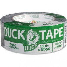 Duck Brand Basic Strength Duct Tape - 1.88" Width x 55 yd Length - 3" Core - Cotton Backing - Reinforced, Tearable - Gray