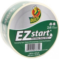 Duck Brand Brand EZ START Packaging Tape - 1.88" Width x 60 yd Length - 3" Core - 2.60 mil - Non-yellowing - 1 Roll - Clear