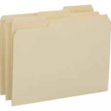 Smead Manila Folders with Reinforced Tab - Letter - 8.5" x 11" - 1/3 Tab Cut - 100 / Box - 14pt. - Manila""