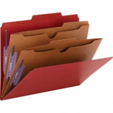 Smead Pressboard Classification Folders with Pocket-Style Dividers and SafeSHIELD® Coated Fastener Technology - Letter - 8 1/2" x 11" Sheet Size - 2" Expansion - 2" Fastener Capacity for 