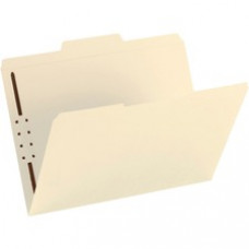 Smead Manila Fastener Folders with Reinforced Tab - Letter - 8 1/2