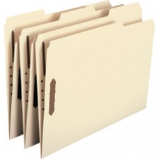 Smead 100% Recycled Manila Fastener Folders with Reinforced Tab - Letter - 8 1/2