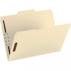 Smead Manila Fastener Folders with Reinforced Tab - Letter - 8 1/2