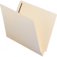 Smead 100% Recycled End Tab Manila Fastener Folders with Shelf-Master® Reinforced Tab - Letter - 8 1/2