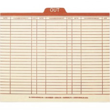 Smead Manila Out Guides, Printed Form Style - Letter - 8 1/2