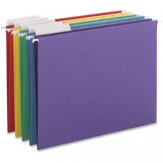 Smead Colored Hanging Folders with 1/3-Cut tabs - Letter - 8 1/2" x 11" Sheet Size - 1/3 Tab Cut - Assorted Position Tab Location - 11 pt. Folder Thickness - Assorted - Recycled - 25 / Box