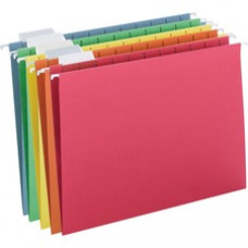Smead Colored Hanging Folders with Tabs - Letter - 8 1/2" x 11" Sheet Size - 1/5 Tab Cut - Assorted Position Tab Location - Assorted - Recycled - 25 / Box