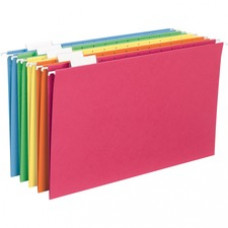 Smead Colored Hanging Folders with Tabs - Legal - 8 1/2" x 14" Sheet Size - 1/5 Tab Cut - Assorted - Recycled - 25 / Box