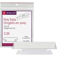 Smead Poly Tabs - Blank - 3 Tab(s)/Set x 3.50