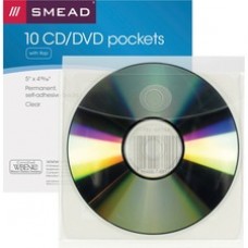 Smead Self-Adhesive Poly CD/DVD Pockets - 5.25