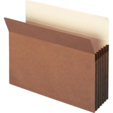 Smead Redrope File Pockets - Letter - 9 1/2" x 11 3/4", 8 1/2" x 11" Sheet Size - 5 1/4" Expansion - Top Tab Location - Kraft, Redrope - Red - Recycled - 10 / Box"