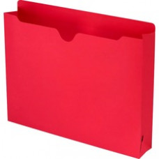 Smead Colored File Jackets - Letter - 8 1/2" x 11" Sheet Size - 2" Expansion - 11 pt. Folder Thickness - Red - Recycled - 50 / Box