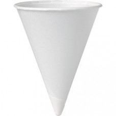 Solo Cup Eco-Forward Paper Cone Water Cups - 200 / Pack - 4 fl oz - Cone - 5000 / Carton - White - Paper - Cold Drink