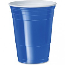 Solo Cup 16 oz. Plastic Cold Party Cups - 16 fl oz - 50 / Pack - Blue - Polystyrene, Plastic - Party, Cold Drink