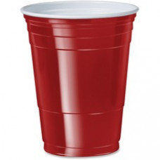 Solo Cup 16 oz. Plastic Cold Party Cups - 50 / Pack - 16 fl oz - 1000 / Carton - Red - Polystyrene, Plastic - Party, Cold Drink