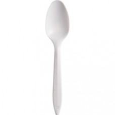 Solo Cup Medium Weight Polypropylene Teaspoons - 1000/Carton - 1 x Teaspoon - Breakroom - Disposable - Polypropylene - White