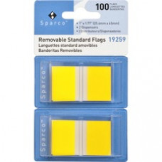 Sparco Removable Standard Flags Dispenser - 100 x Blue - 1.75