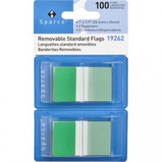 Sparco Removable Standard Flags Dispenser - 100 x Blue - 1.75