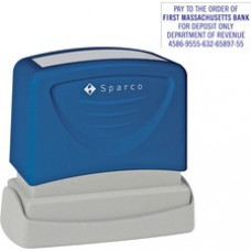 Sparco Endorsement Address Stamp - Custom Message Stamp - 1