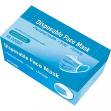 Special Buy Disposable Face Mask - Recommended for: Face - Disposable, 3-ply, Breathable, Pleated, Soft, Comfortable, Elastic Loop, Earloop Style Mask, Flexible, Latex-free - Particulate Protection - Multi - 50 / Carton