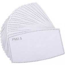 Special Buy Face Mask Disposable Filter Inserts - 40 / Box - White - Non-woven Fiber, Carbon, Fabric