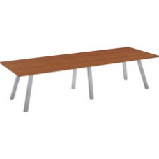 Special-T AIM XL Conference Table - Wild Cherry Rectangle Top - Powder Coated Dual Pitched Base - 108