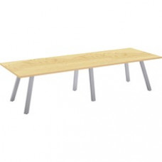 Special-T AIM XL Conference Table - Kensington Maple Rectangle Top - Powder Coated Dual Pitched Base - 10 ft Table Top Length x 42