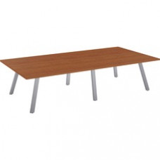 Special-T AIM XL Conference Table - Wild Cherry Rectangle Top - Powder Coated Dual Pitched Base - 10 ft Table Top Length x 60