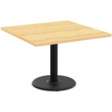 Special-T Cantina-2 Dining Table - Crema Maple Square Top - Black Wrinkle, Powder Coated Base - 36