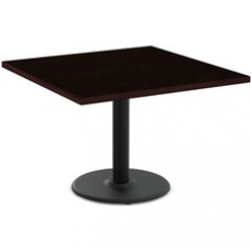 Special-T Cantina-2 Dining Table - Espresso Square Top - Black Wrinkle, Powder Coated Base - 36