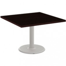 Special-T Cantina-2 Dining Table - Espresso Square Top - Fog Gray, Powder Coated Base - 36