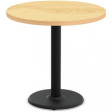 Special-T Cantina-2 Dining Table - Crema Maple Round Top - Black Wrinkle, Powder Coated Base x 36