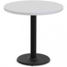 Special-T Cantina-2 Dining Table - Gray Round Top - Black Wrinkle, Powder Coated Base x 36