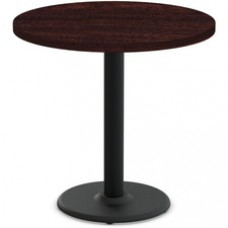 Special-T Cantina-2 Dining Table - Espresso Round Top - Black Wrinkle, Powder Coated Base x 36