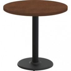 Special-T Cantina-2 Dining Table - Mahogany Round Top - Black, Powder Coated Base - 1 Legs x 36